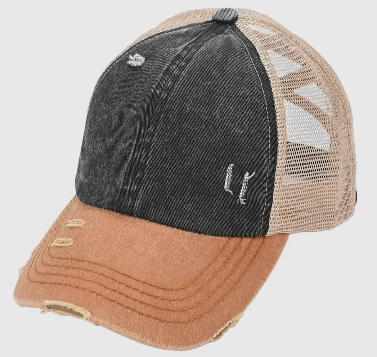Adult criss cross ponytail hat - short preorder