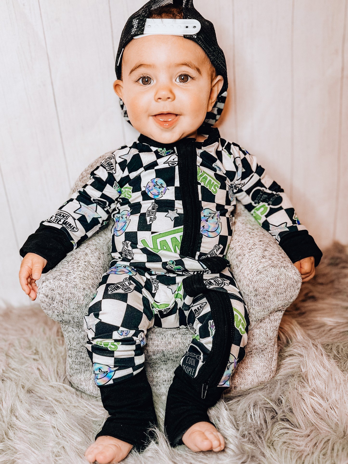 Off the Wall zippy pajama’s (ready to ship)