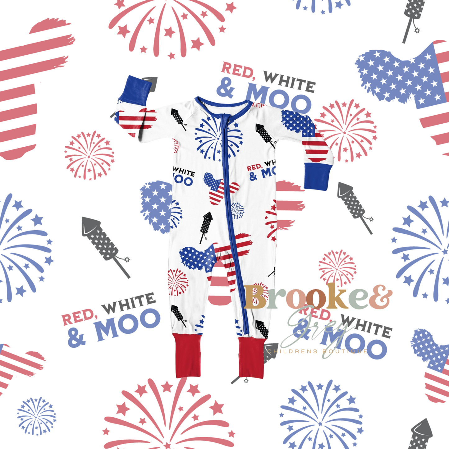 Red White & Moo LS 2pc set - preorder