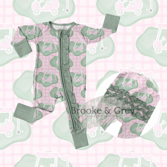 Pink plaid golf carts - preorder (Ends 7/6/25 - ETA mid/late Sept)